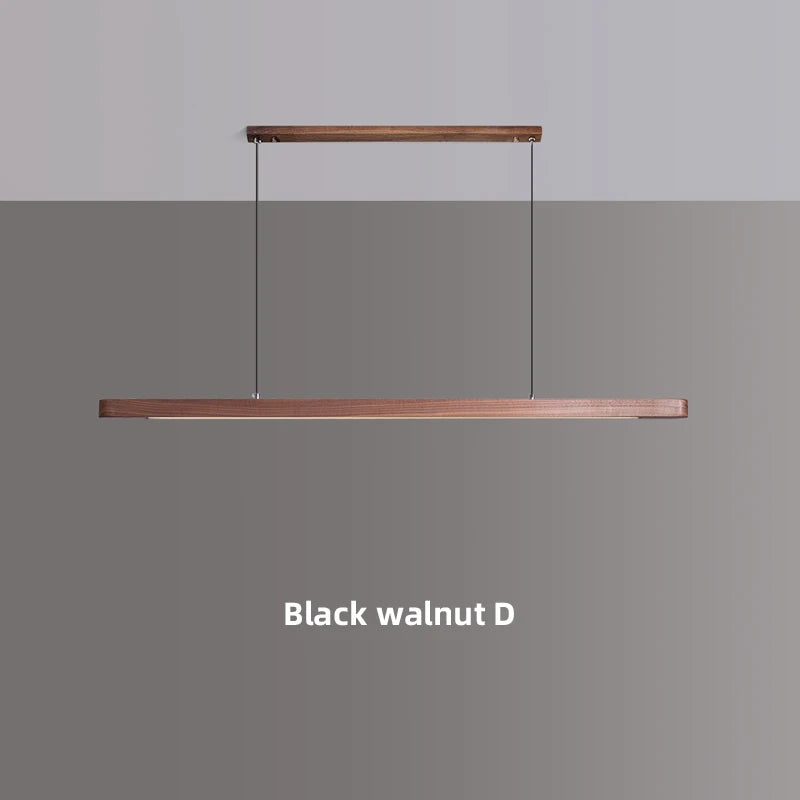 Wooden pendant light with LED for dining table