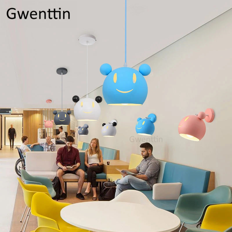 Nordic children's pendant light modern decorative design - vue 3 sur 18