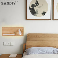 Sandiy LED reading lamp with USB and wireless charger