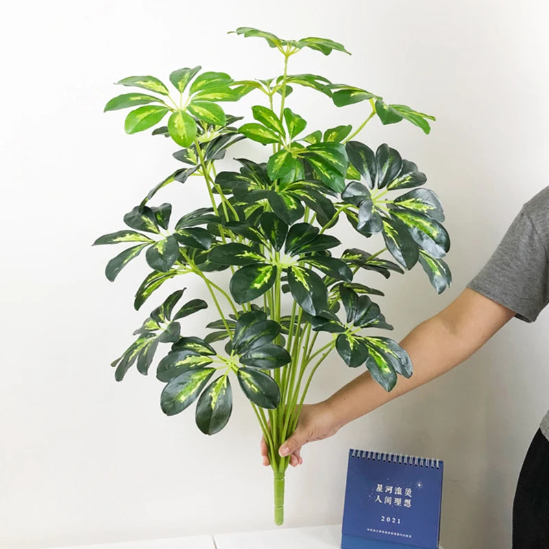 Artificial bonsai monstera and palm tree for indoor and outdoor decoration - vue 8 sur 10