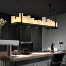 Nordic luxury dining room LED glass chandelier for kitchen island and living room