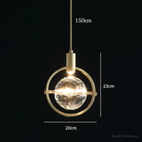 Luxury Nordic design crystal LED pendant light