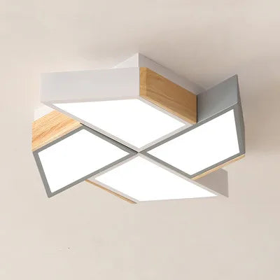 Modern windmill shape LED ceiling light - vue 11 sur 18
