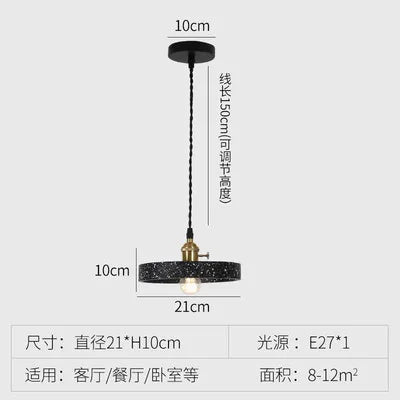 Industrial cement pendant light for table and bar - vue 16 sur 23