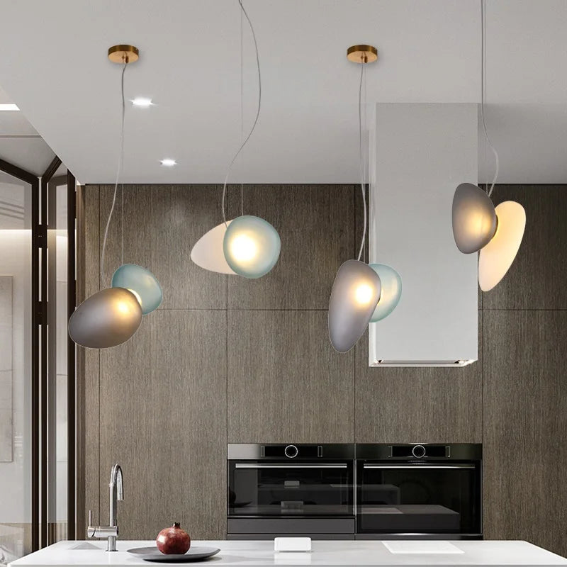 Nordic glass pendant light for minimalist restaurants - vue 3 sur 30