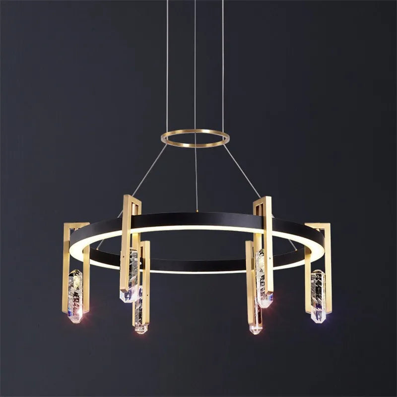 Postmodern crystal pendant lights for Nordic interior decor