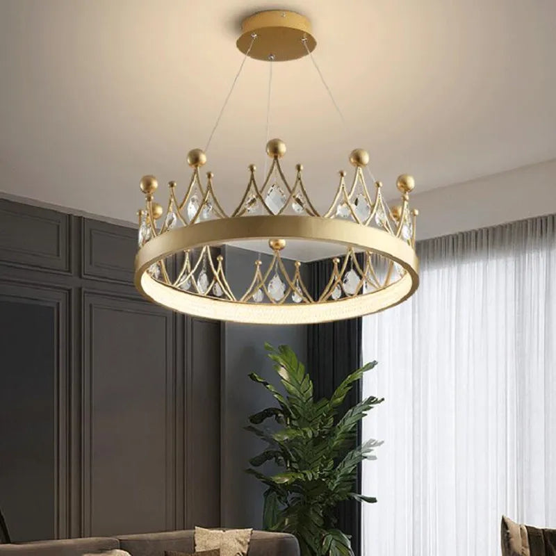 Modern nordic crystal chandelier for indoor lighting - vue 5 sur 10