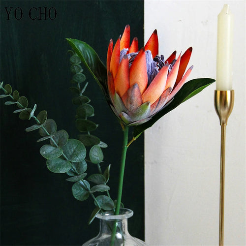 Artificial king protea flower for home, wedding and party decoration - vue 2 sur 12