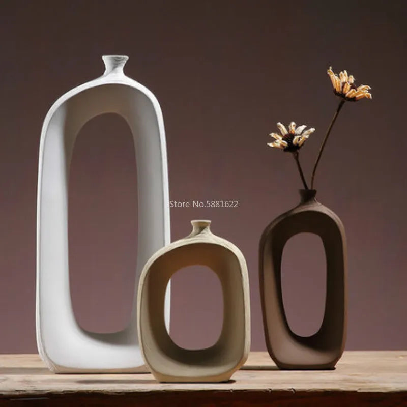 Nordic vintage ceramic vase for home decor