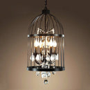 Vintage crystal bird cage chandelier for bar or restaurant
