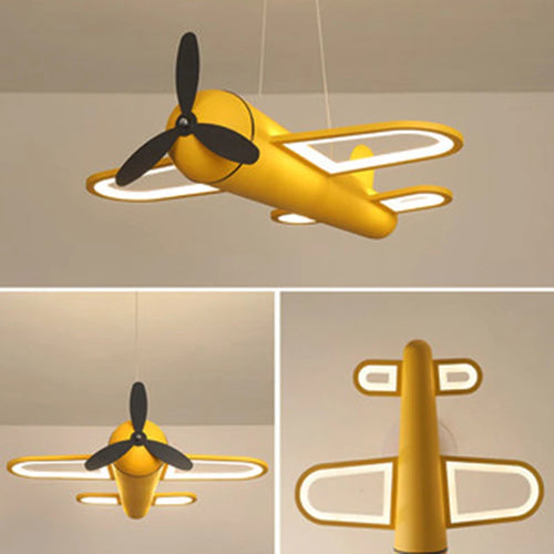 Modern LED plane chandelier for children's bedroom - vue 5 sur 10