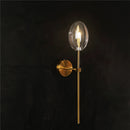 Modern LED wall light with clear glass lampshade