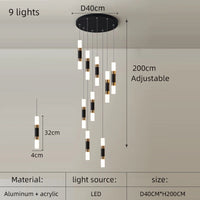 Modern acrylic LED chandelier for creative spaces