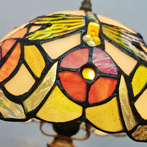 lampe de table style américain en verre teinté pour intérieur décoratif - vue 8 sur 7