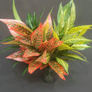 Decorative artificial tropical palm branches plastic