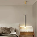 Simple creative pendant light with long glass and aluminium cable