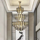 Luxury crystal chandelier for staircases and hotel lobbies