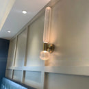 Modern crystal and glass nordic designer wall light
