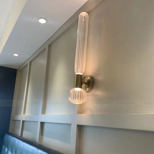 Modern crystal and glass nordic designer wall light - vue 4 sur 7