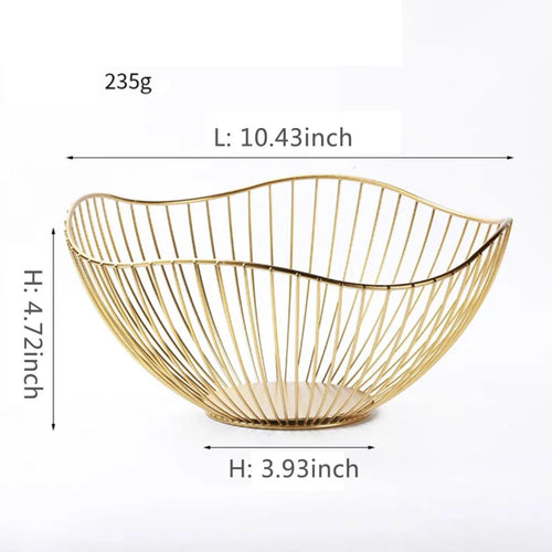 bols de rangement modernes en métal pour collations et fruits - vue 14 sur 17