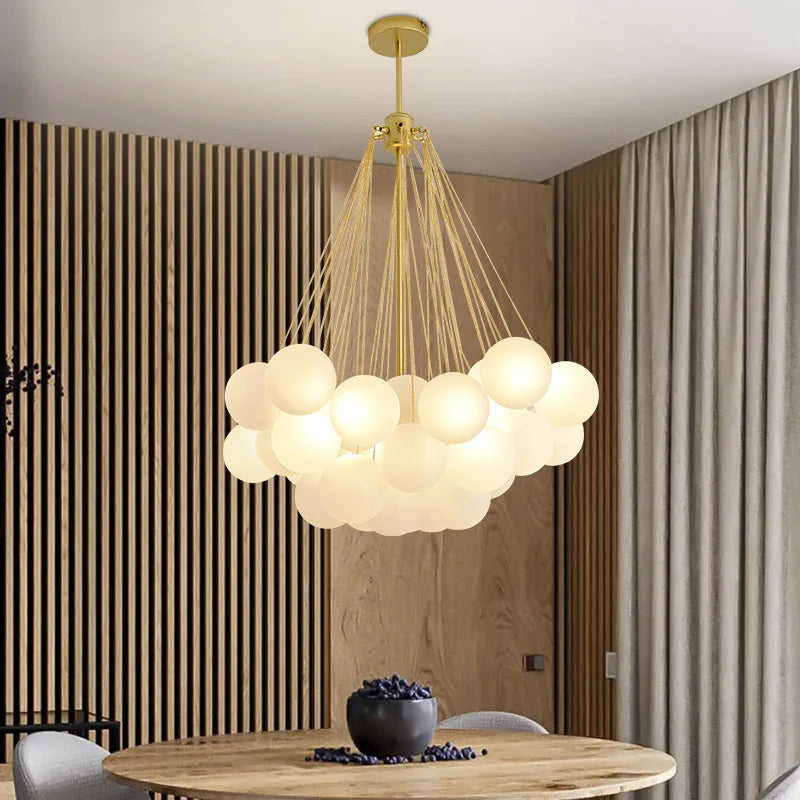Nordic design glass bubble chandelier for a modern interior