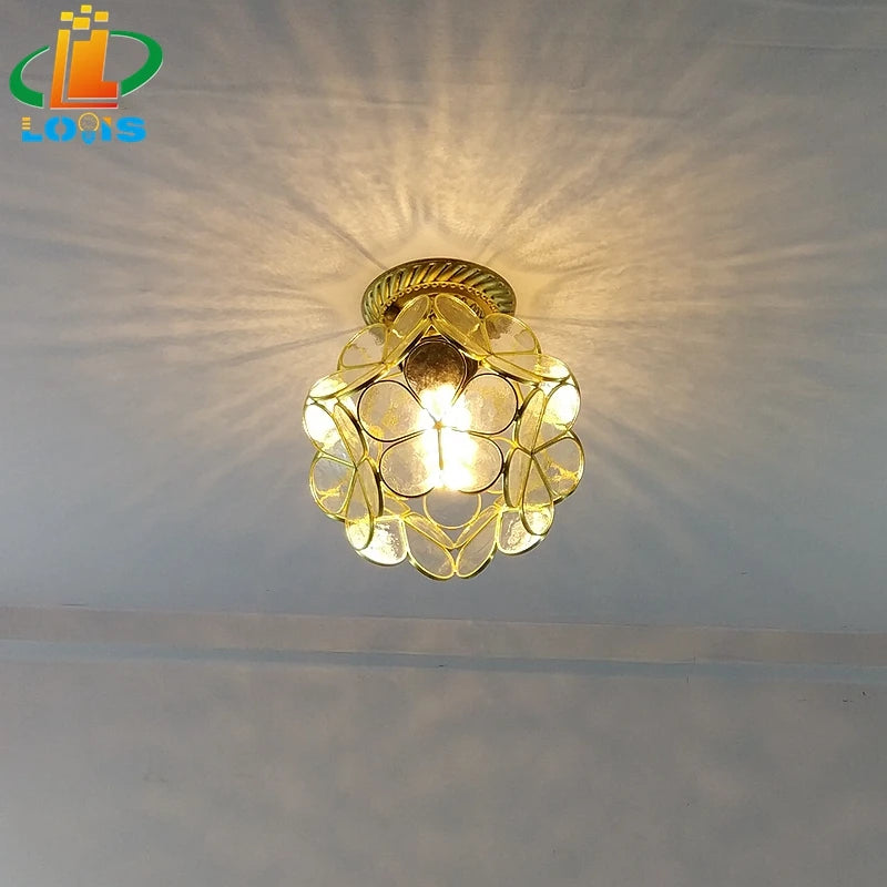 Nordic style glass petal lamp for interior decoration - vue 13 sur 18