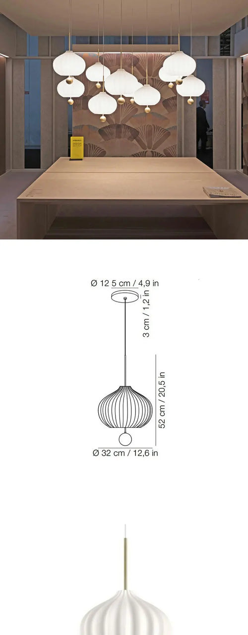 (May 15) Modern Chinese style LED pendant light spherical shape Shoutao - vue 8 sur 8