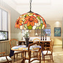 Baroque stained glass pendant light for an elegant interior