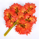 Set of 12 artificial maple leaves for autumn decoration