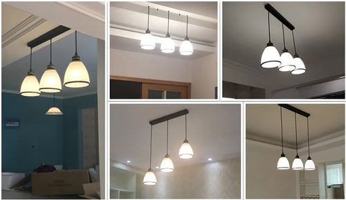 Classic iron and glass chandelier for indoor decoration - vue 7 sur 16