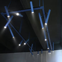 Led pendant track light for bar or industrial restaurant