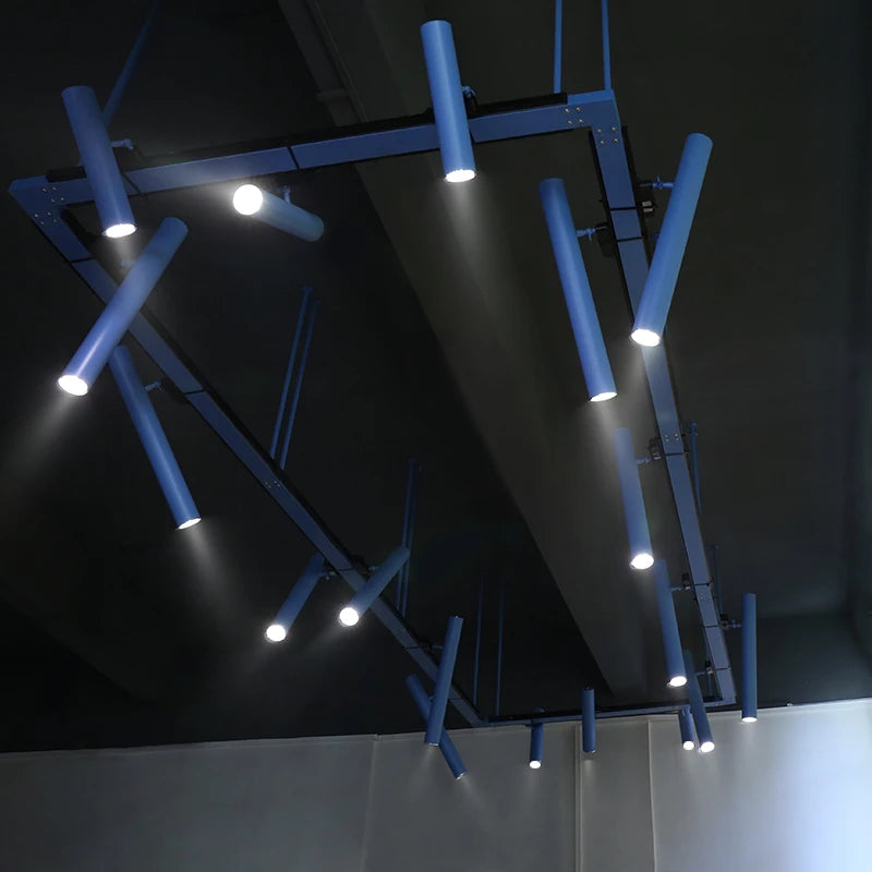 Led pendant track light for bar or industrial restaurant
