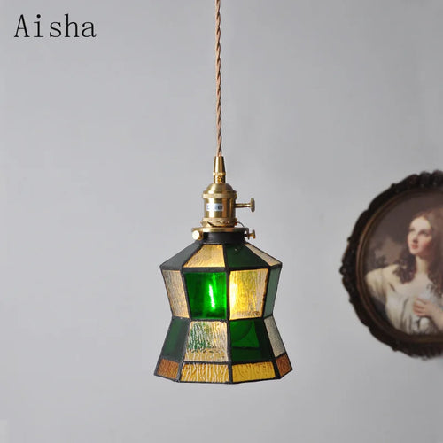 Retro glass pendant light for bar and restaurant decor - vue 6 sur 14