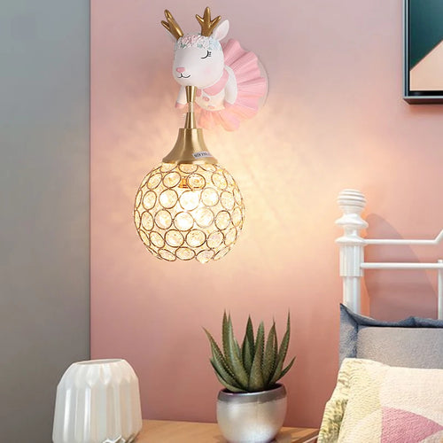 Animal design wall light – elephant and deer for children - vue 5 sur 10