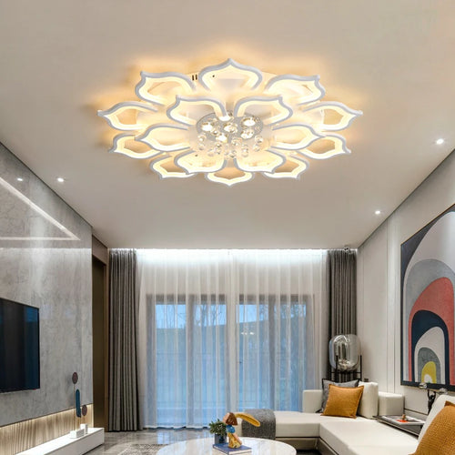 Creative hollow carved luxury LED ceiling light for interior decoration - vue 2 sur 10