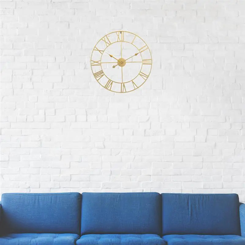 iron silent wall clock simple home decoration - vue 9 sur 9