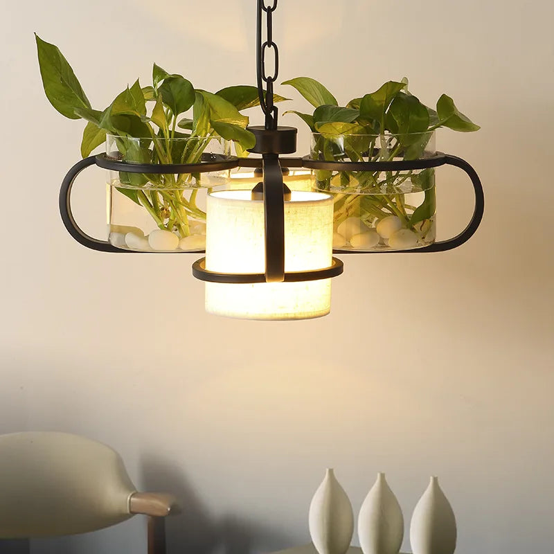 suspension moderne en forme de plante chinoise pour bar et restaurant - vue 9 sur 13