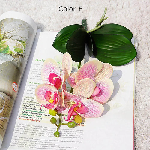 Mini artificial orchid branch for wedding and home decoration - vue 9 sur 13