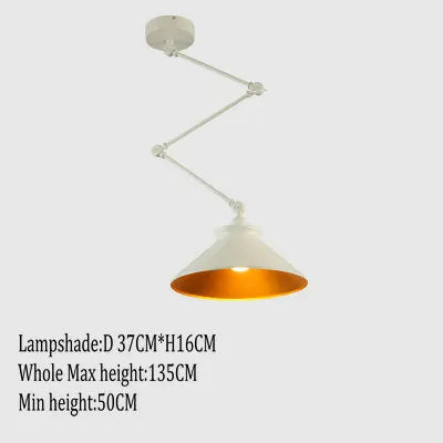 Foldable nordic aluminium pendant light with long LED arm - vue 14 sur 17