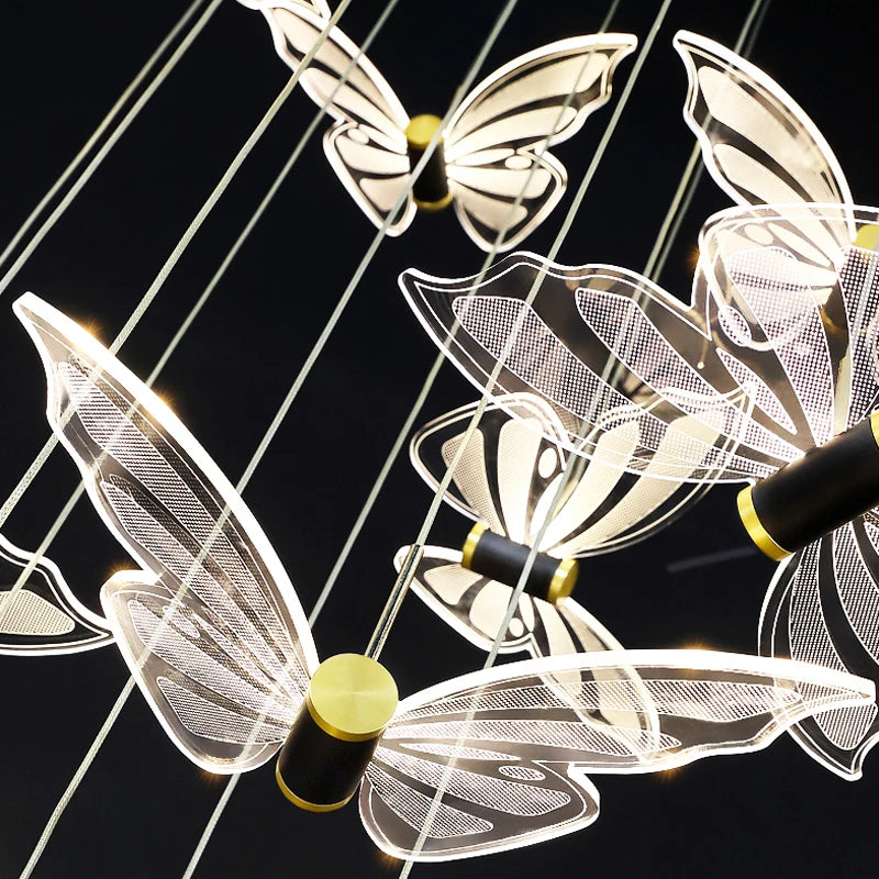 Modern butterfly chandelier for an elegant and cosy interior - vue 5 sur 16