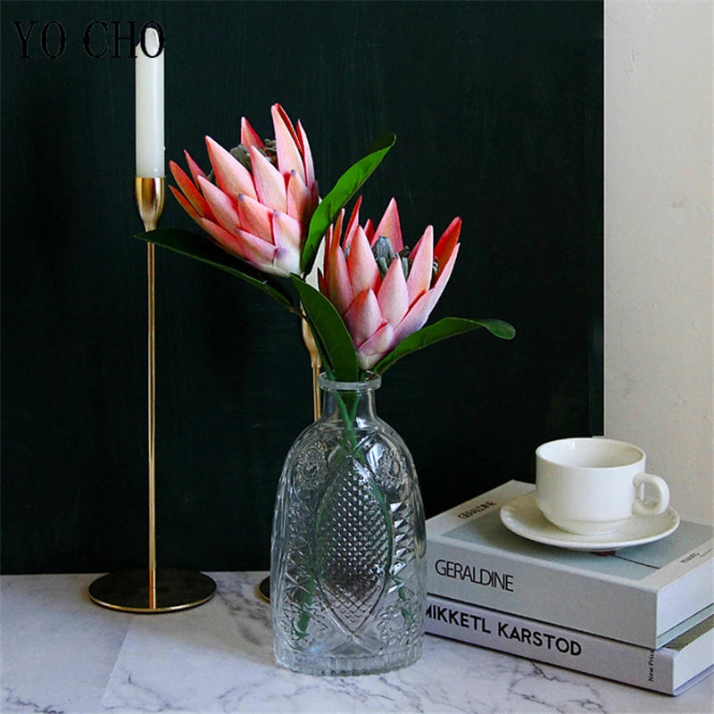 Artificial king protea flower for home, wedding and party decoration - vue 6 sur 12