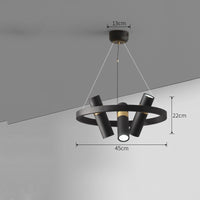 Modern rotatable wrought iron LED chandelier