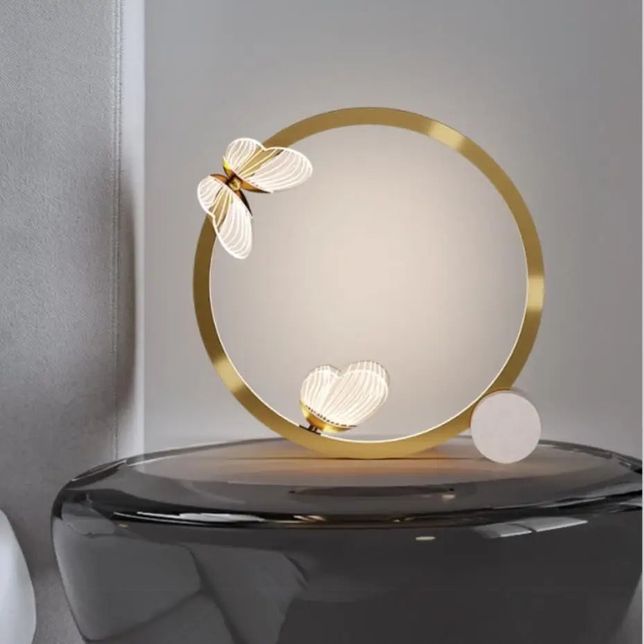 Modern romantic butterfly acrylic wall light - vue 5 sur 17