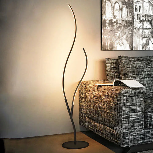 lampadaire moderne à led avec télécommande et intensité variable - vue 2 sur 8