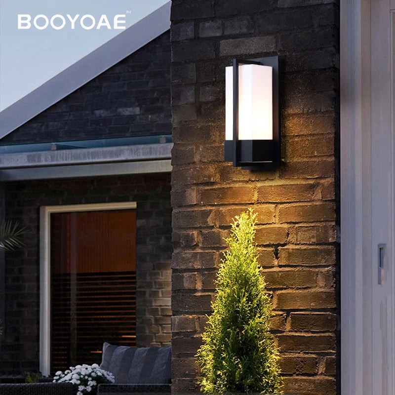 Waterproof outdoor wall light for staircase, entrance, balcony, house, garden, terrace, front porch, E27 aluminium modern wall lighting