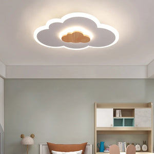 Children's wooden cartoon LED ceiling light