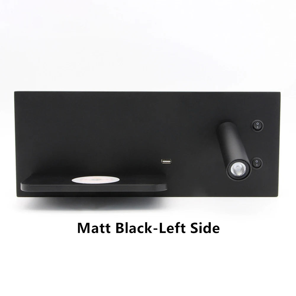 Tokili LED wall light with USB and wireless charger - vue 11 sur 18
