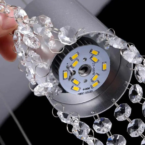 Modern crystal pendant for decorative indoor lighting - vue 7 sur 6