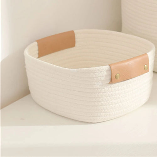 rope storage basket for toys and baby clothes - vue 7 sur 10