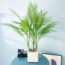 Artificial tropical palm tree with monstera leaves garden decoration